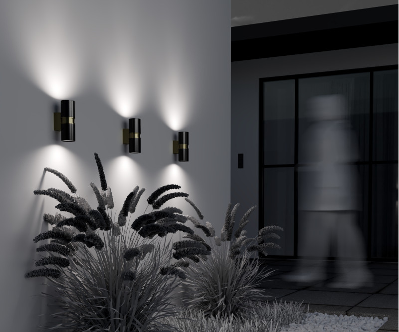 Светильник настенный 6,4*6,4*18 см, 2*GU10, 100W, Maytoni Bowery O582WL-02B латунный