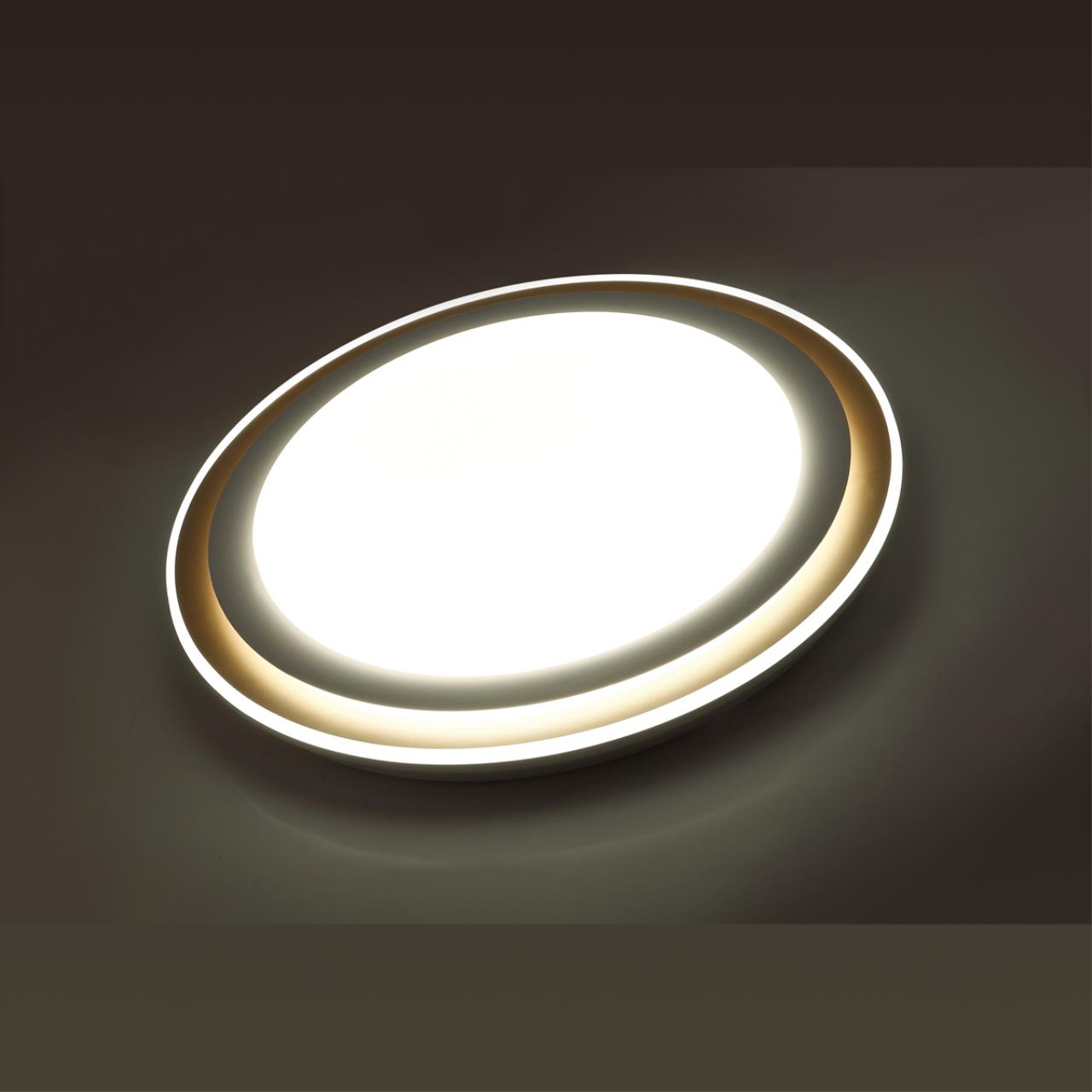Cветильник 41*7 см, LED 48W, 3000-6000 К, IP43, белый/золотистый, пластик Sonex Setta, 7630/DL