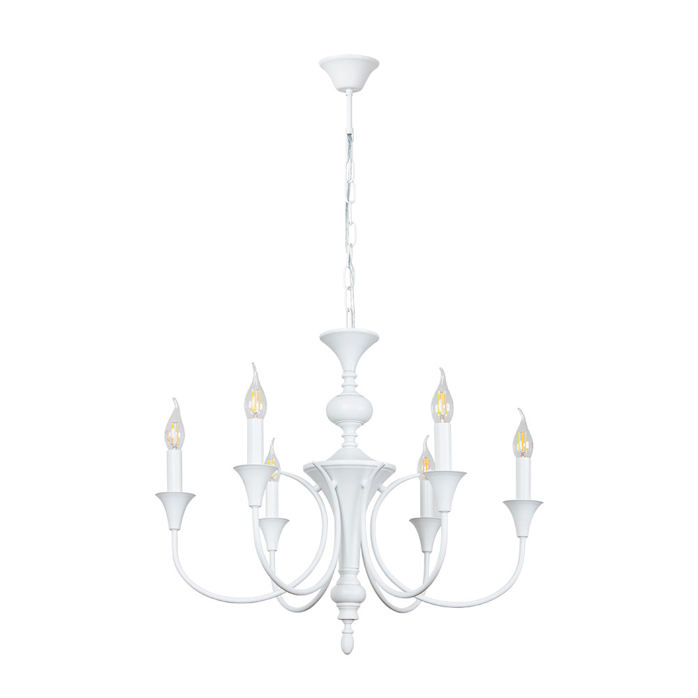 Люстра 53*66 см, 6*E14, 40W, Arte Lamp Collinetta A4094LM-6WH, Белый