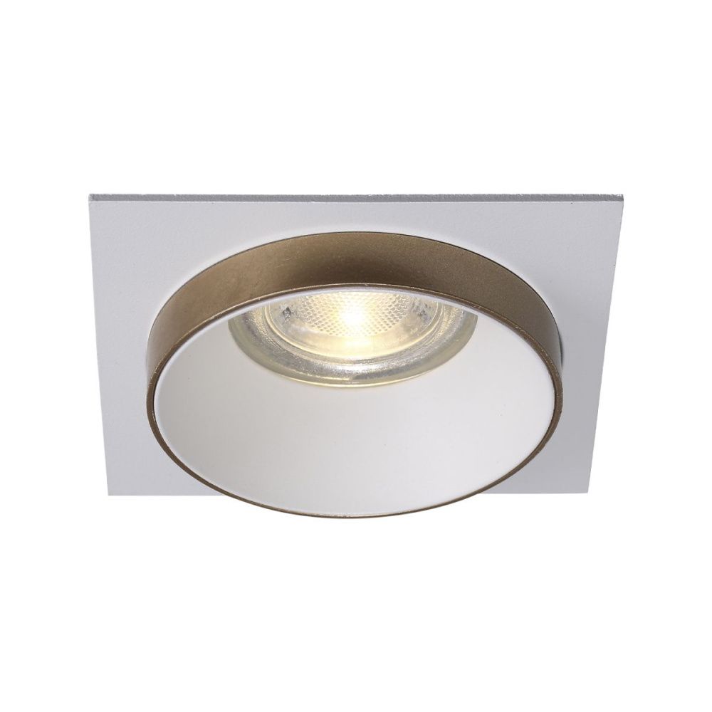 Встраиваемый светильник 9 см, Crystal Lux CLT 044C1 WH-WH-GO, белый-золото, вр 6,2 см
