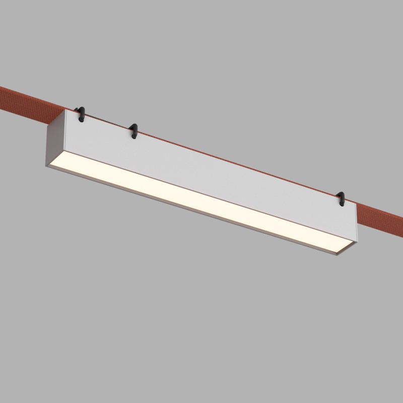 Трековый однофазный светильник 32 см, 12W, 3000K, Denkirs Belty Linear DK5575-WH, белый