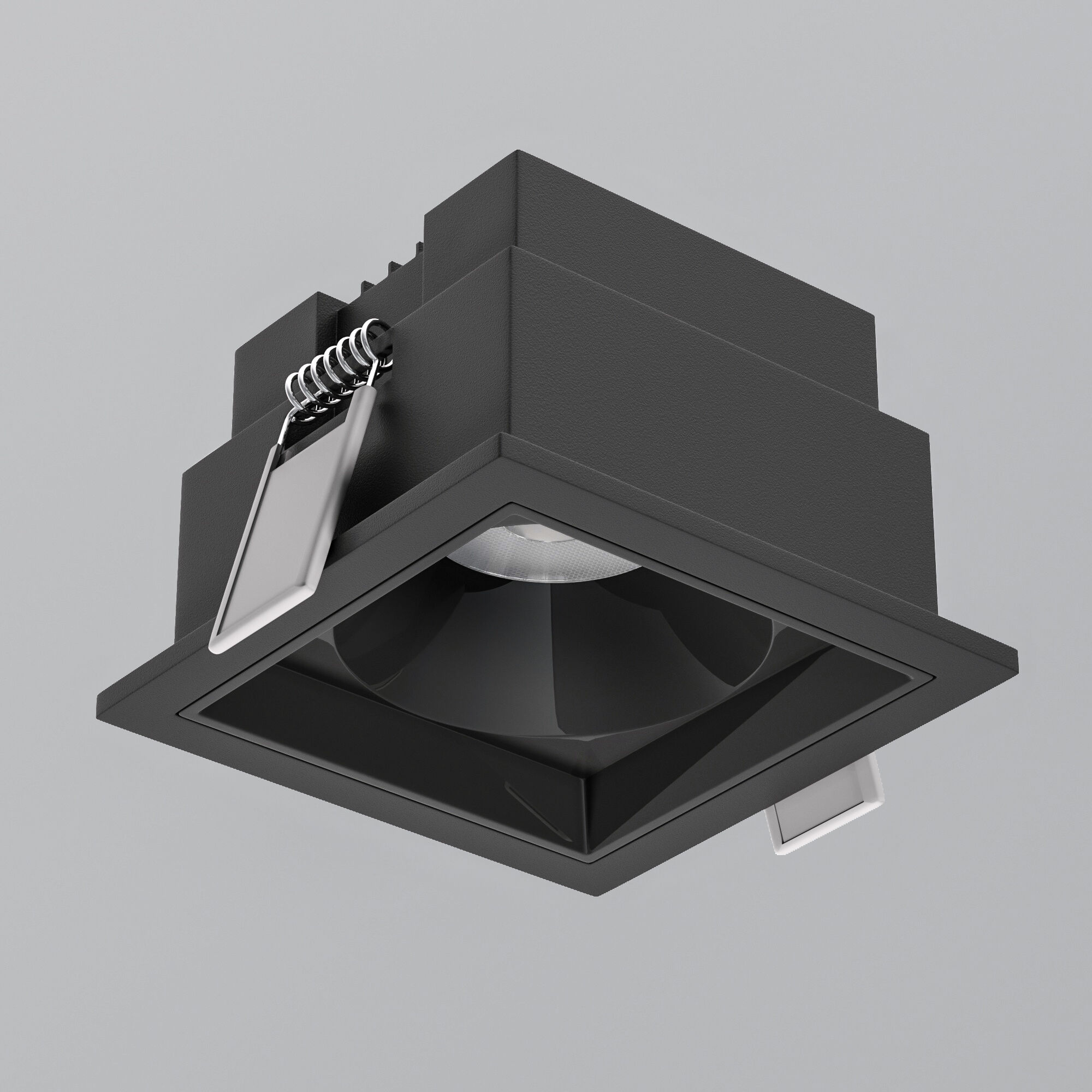 Точечный светильник LED 10W, 4000 К, 5,6*8,4*8,4 см, черный, Elektrostandard Quadro 25085/LED