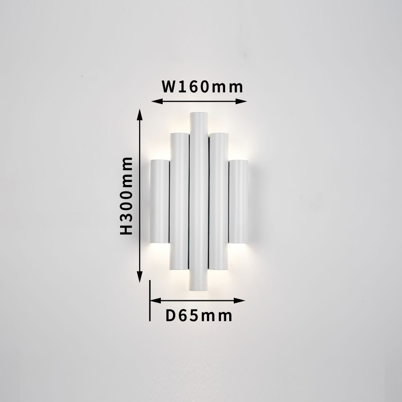 Бра 30 см, 18W, 4000K, Favourite Tubulis 4126-2W, белый
