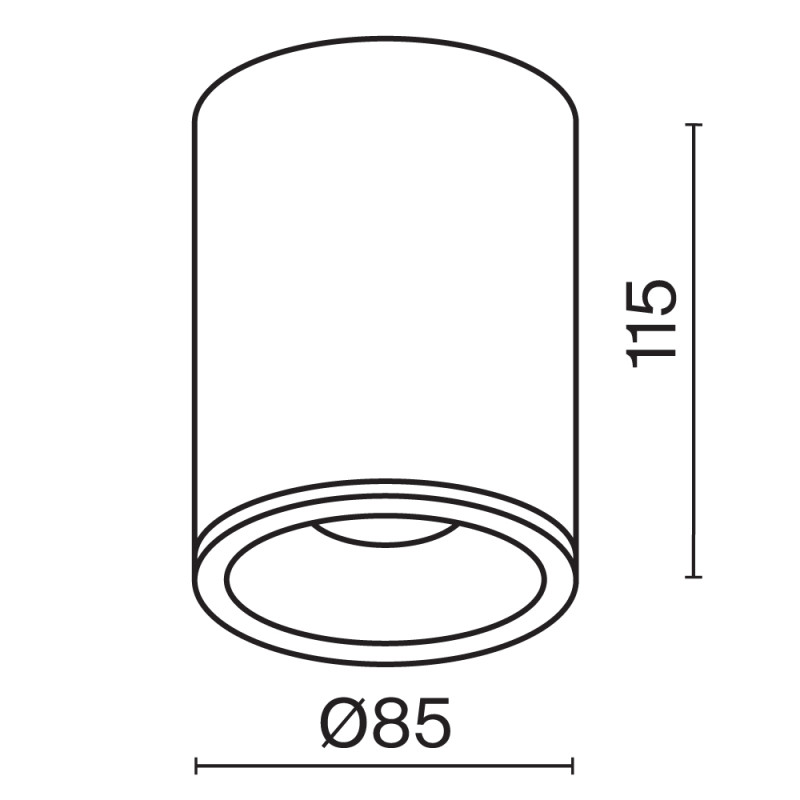 Светильник 9*9 см, GU10 7W, Maytoni Antares C029CL-01B, черный, IP65