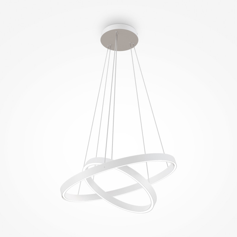 Подвесная люстра 60*60*134 см, LED, 56W, 3000К-4000К, Maytoni Rim MOD058PL-L55WK белый