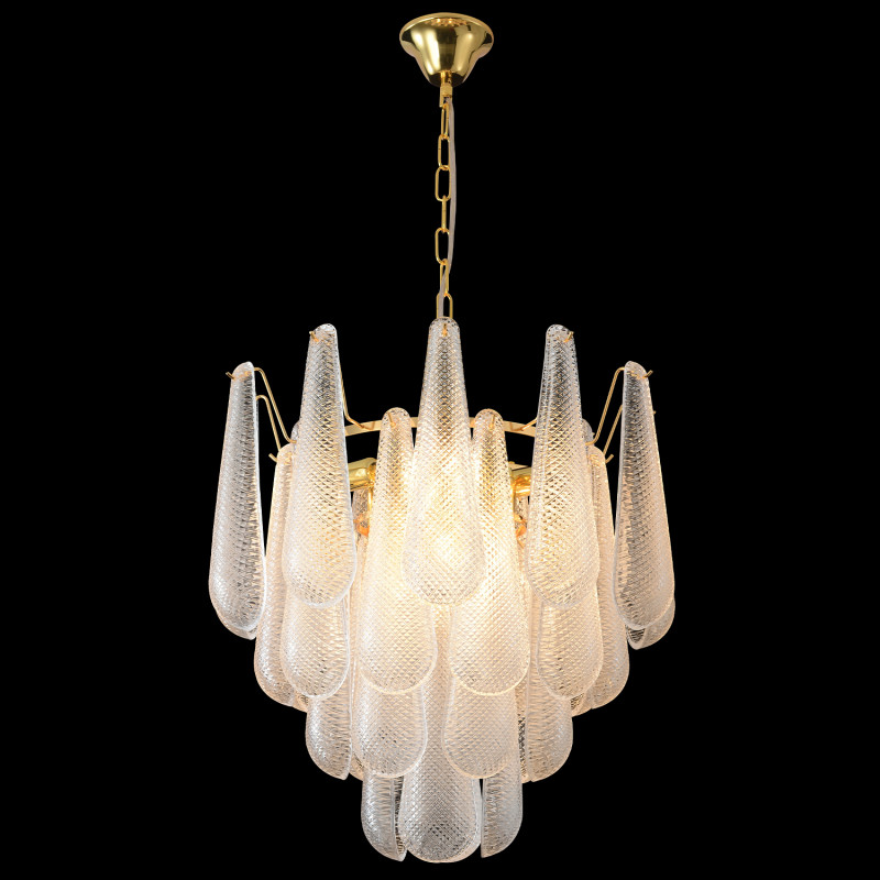 Каскадная люстра 46*148 см, 8*E14, 320W, Crystal Lux FONTAIN SP8 GOLD золотой