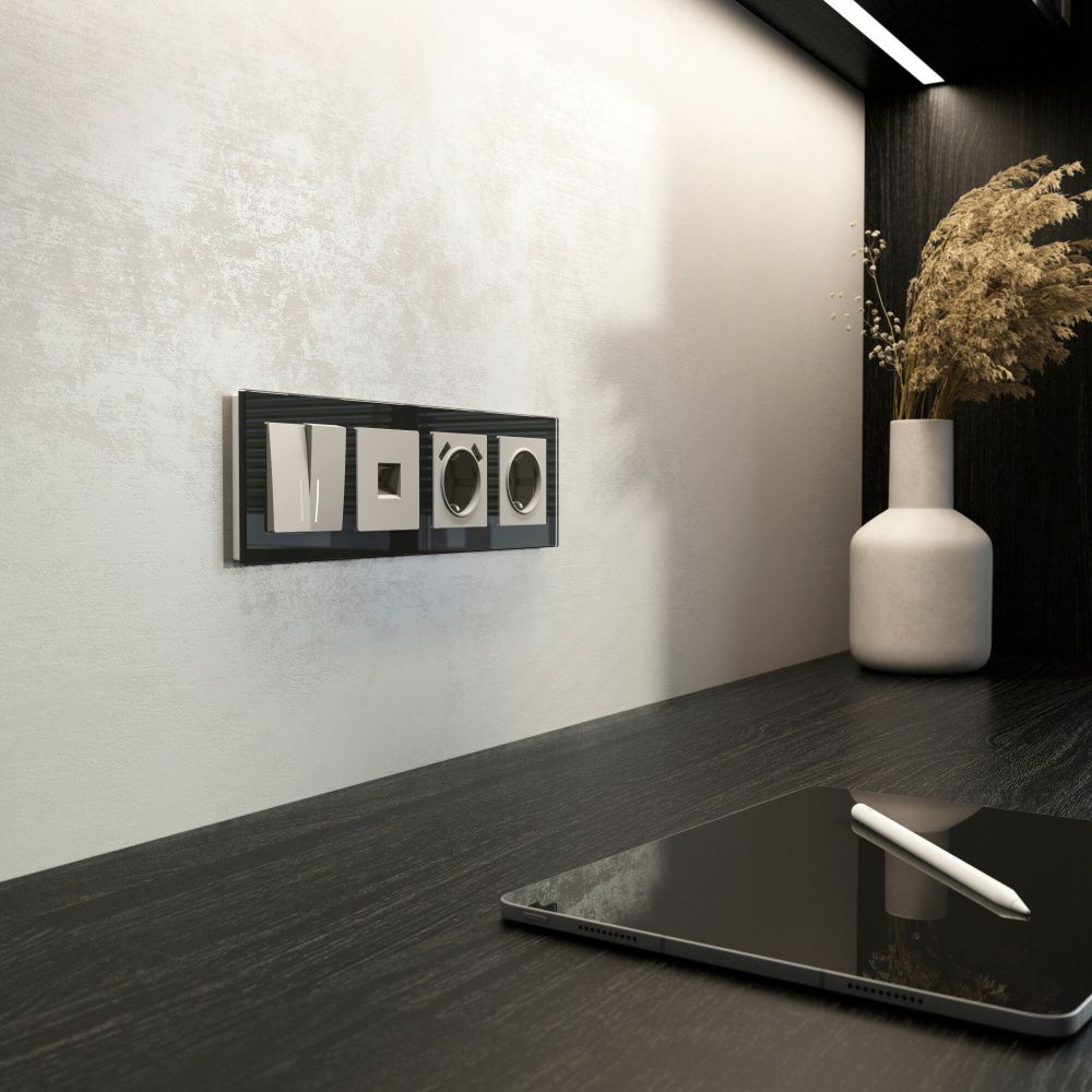 W1279504 Накладка для розетки USB, дымчатый Werkel, 4690389212031