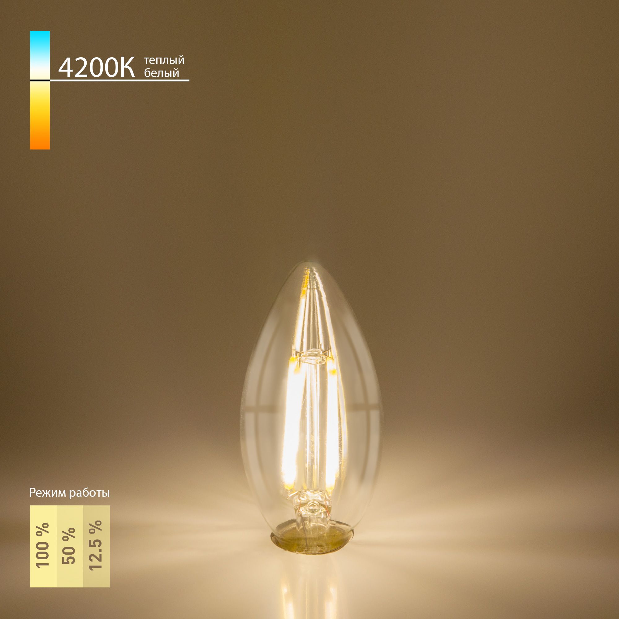 Филаментная светодиодная лампа Dimmable 5W 4200K E14 BLE1401 Elektrostandard