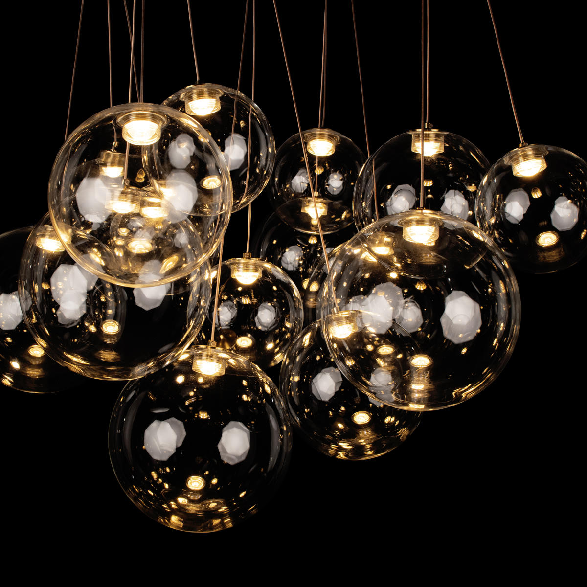 Подвесной светильник 50 см, 15*LED*5W 3000K LOFT IT Pop it 10270/D15 золото