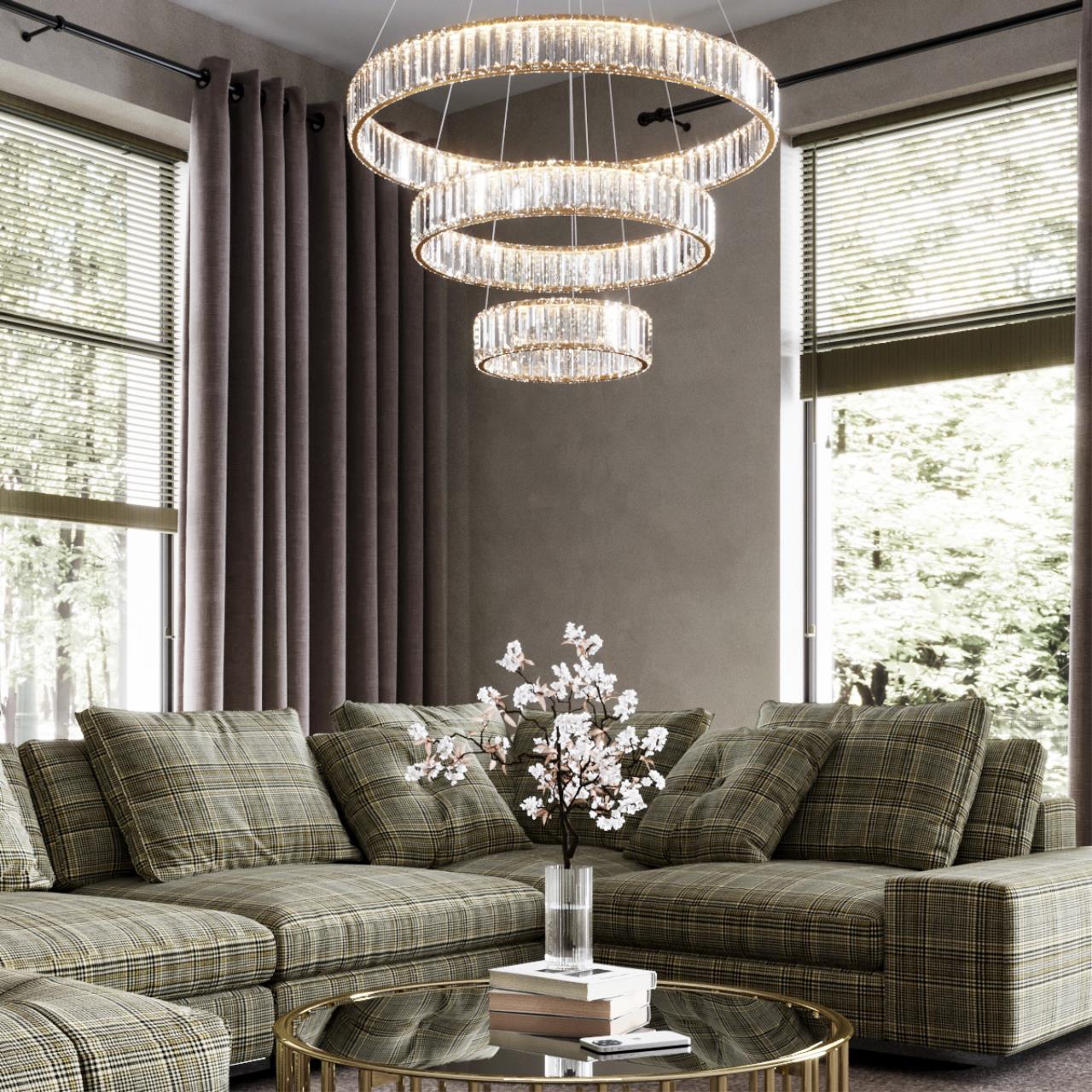 Светильник 70 см, 88W, 4000K Odeon Light Vekia 5015/88L, золото