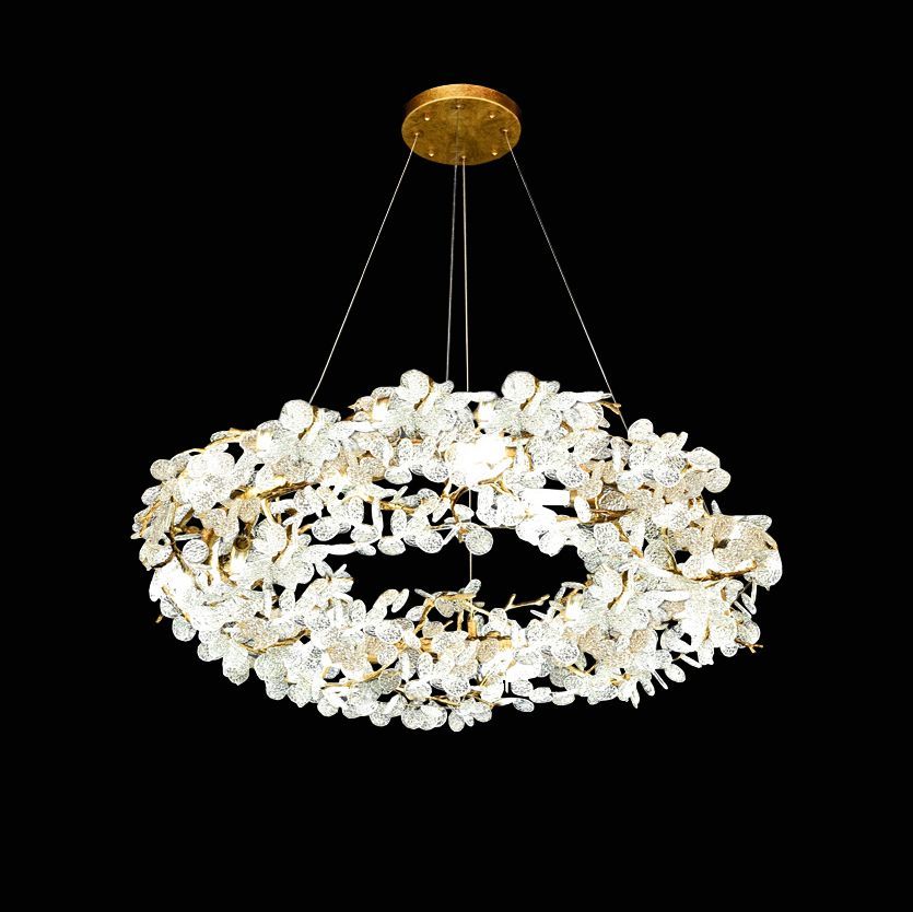 Подвесная люстра CARAMELLY A D80 80*80*20 см, 18*G9*40W, ImperiumLoft caramelly01, Латунь