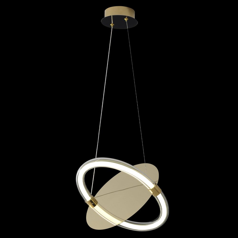 Светильник подвесной 22,3*32*22,3-225,4 см, *LED*22W, 3000K, Crystal Lux Nebula NEBULA SP22W LED GOLD, Золото