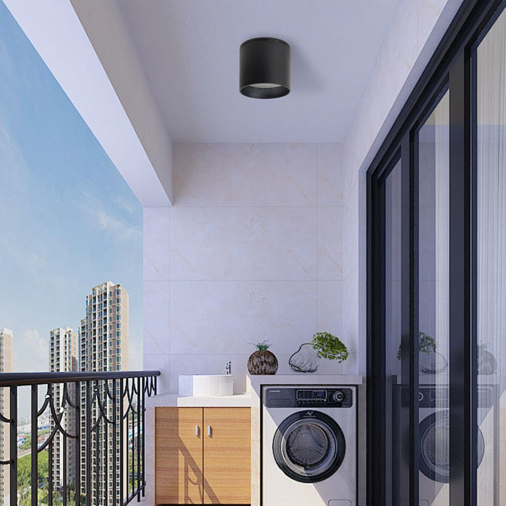 Уличный накладной светильник 8,3*7,3 см, 1*GX53LED, 17W, Favourite Fantum 4661-1U, черный матовый