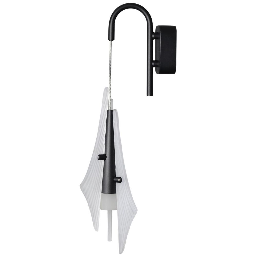 Бра 17,5*12,5*26,6-45 см, 1*LED*6W, 3000K, Odeon Light Afalina 5442/6WLA, черный
