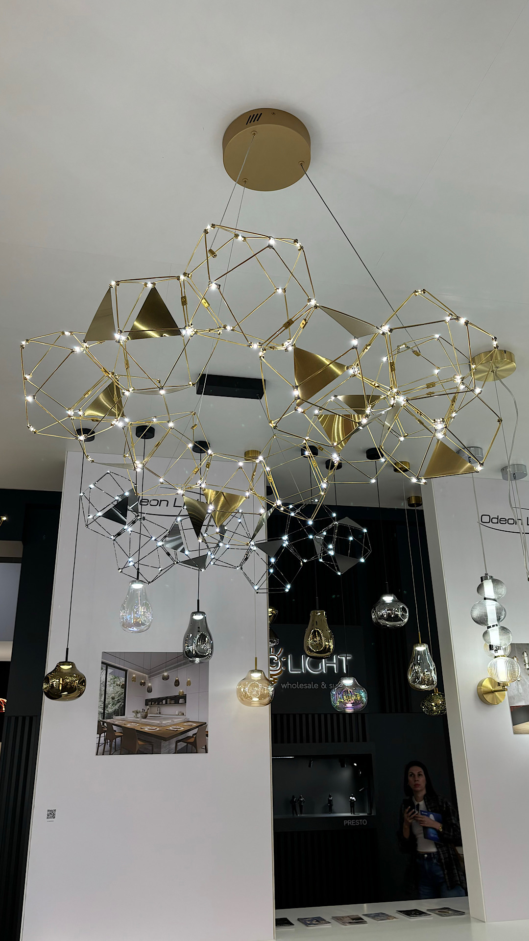 Светильник 137 см, 64W, 4000K, Odeon Light Trellis 5086/64L, бронза