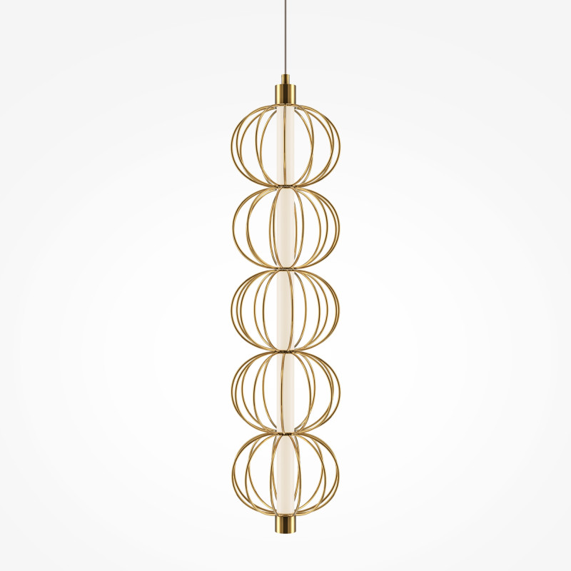 Подвесной светильник 13,9*76,8*375,8 см, LED*17W, 3000 К, Golden Cage MOD216PL-L10G3K Maytoni, Золото