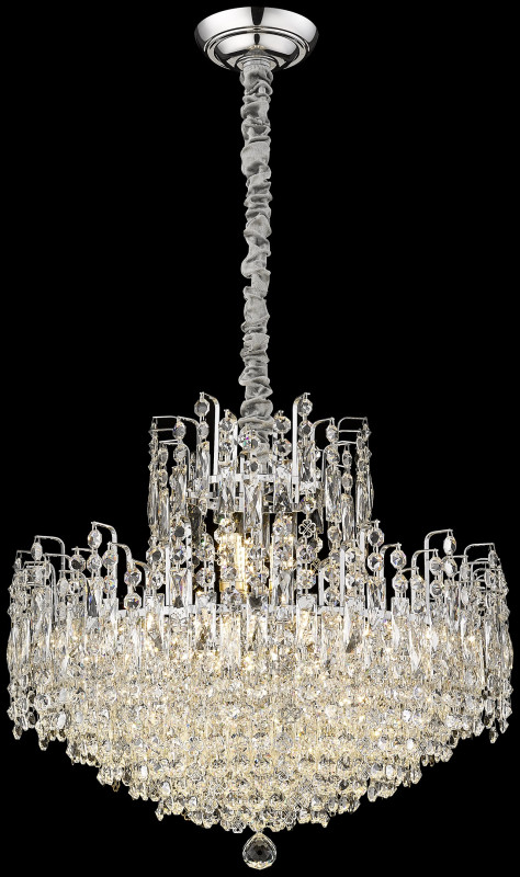 Подвесная люстра 60*60*135 см, 16*E14, 640W, Wertmark  WE154.16.103 хром