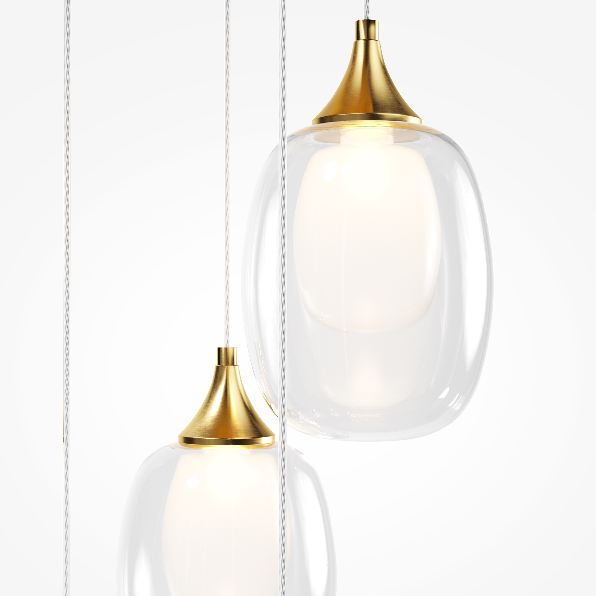 Подвесной светильник *35-385 см, 8*E14, 40W Maytoni Aura MOD016PL-08BS1, Латунь