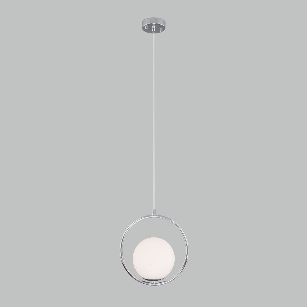 Подвесной светильник с плафоном 25 см Eurosvet Ringo 50089/1 хром
