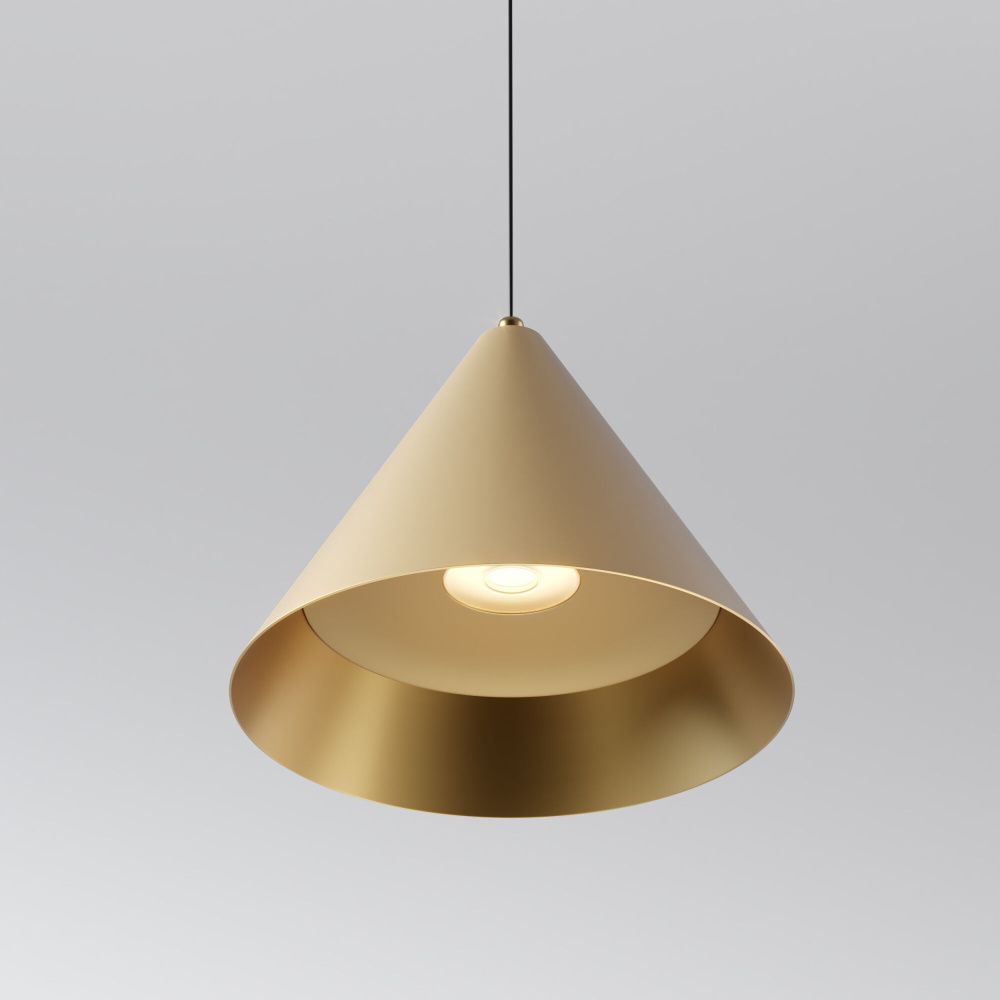Подвесной акцентный светильник 20*20*130 см, LED, 16W, 4000K, Elektrostandard Conus 50316 LED, золото
