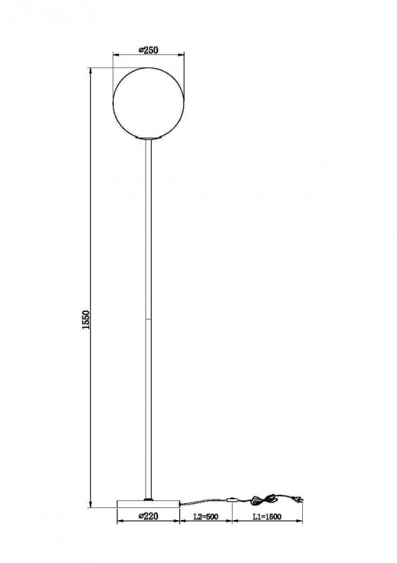Светильник 155 см, Maytoni Ring MOD013FL-01W, белый