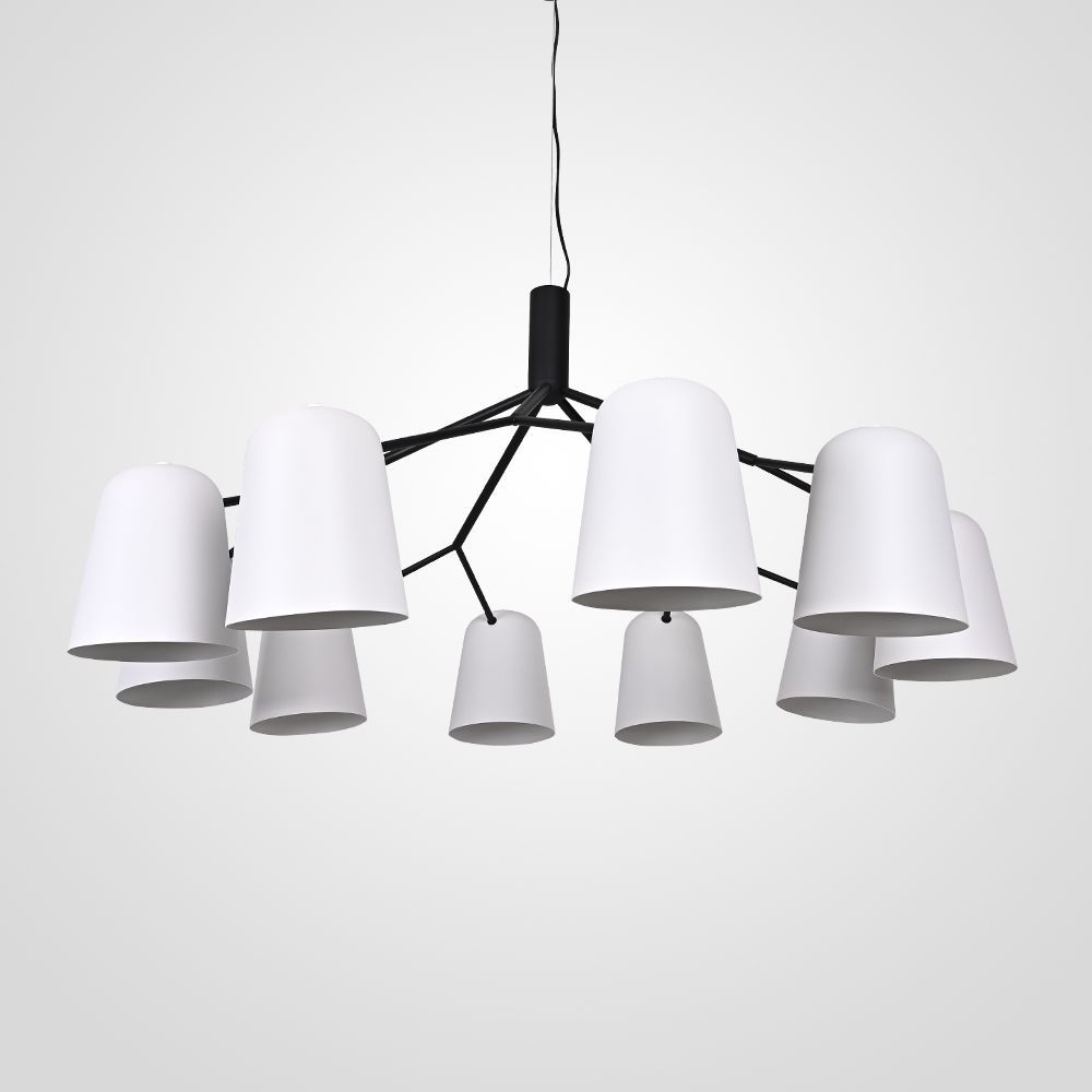 Подвесная люстра SKYM D105 105*105*60 см, 10*E14*40W, ImperiumLoft SKYM01, Чёрный