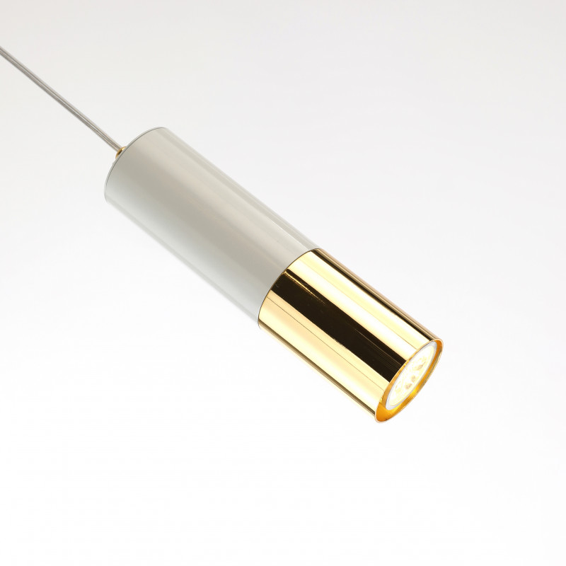 Подвес Favourite Ultra 2755-1P, D120*H240/1000, золотой гальваники, плафон состоит из двух цветов: сияющий белый и золотая гальваника