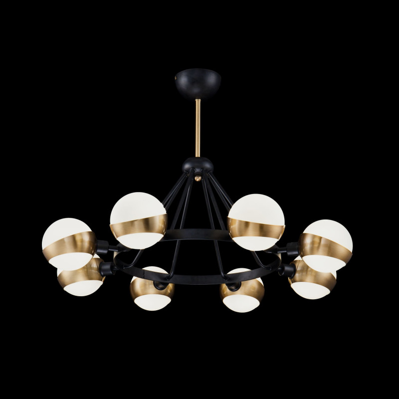 Люстра Freya Silvia FR5009PL-08B черный, диаметр 75 см