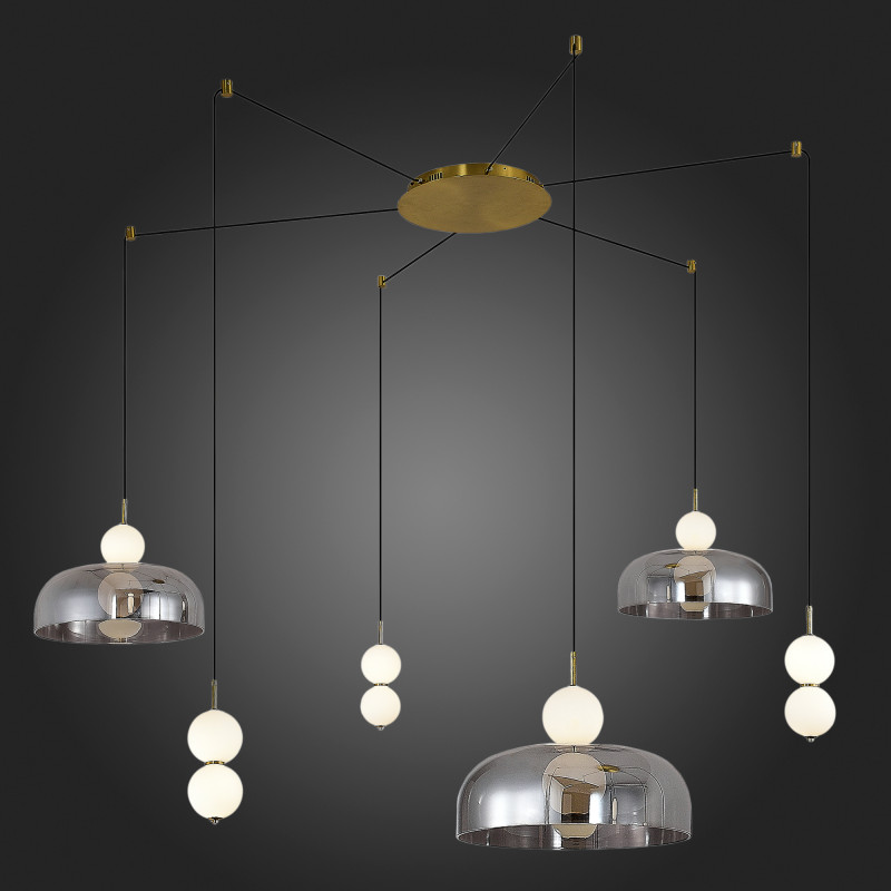 Светильник подвесной 1*LED*42W, St Luce Ode SL6112.202.42, золотистый