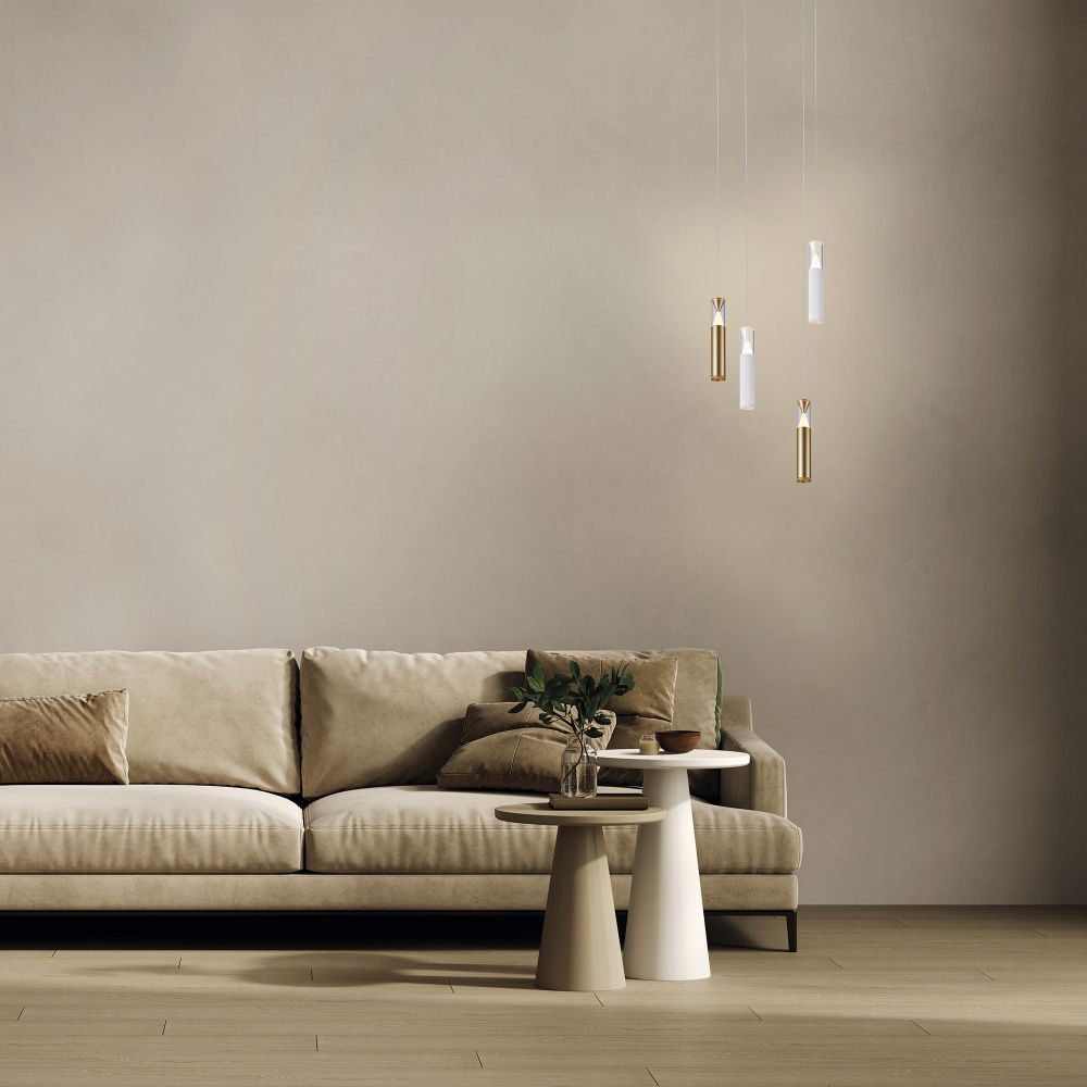Подвесной светильник 8,5*178,5 см, *LED*7W, 3000K, Mantra Spark MAN8969, золотой