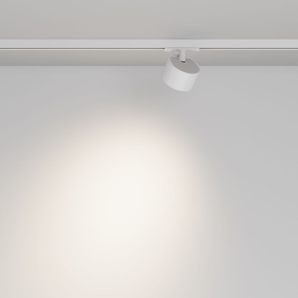 Трековый однофазный светильник 8 см, Maytoni Glare TR225-1-GX53-W, белый