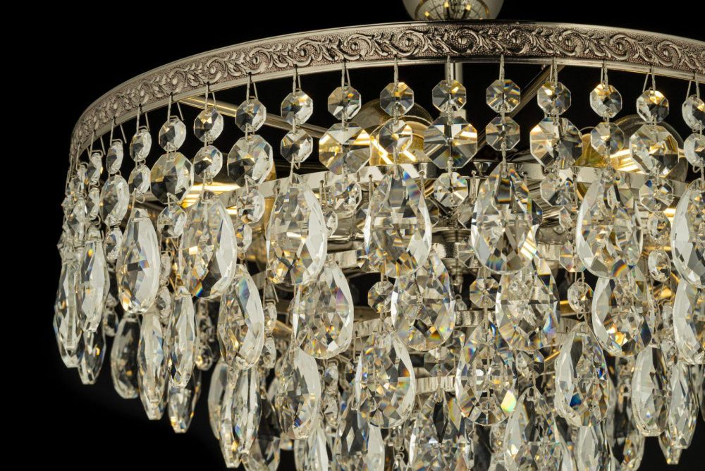 Люстра потолочная *38*32 см, 5*E27*60W, Arti Lampadari Castellana Nickel Castellana E 1.3.38.601 N, Матовый никель