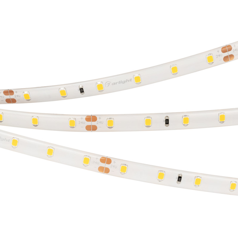 Лента герметичная RTW-SE-A60-8mm 24V Warm3000 (7.2 W/m, IP65, 2835, 5m), Arlight 020525(2). Цена указана за 5 метров. Продается кратно 5 метрам.
