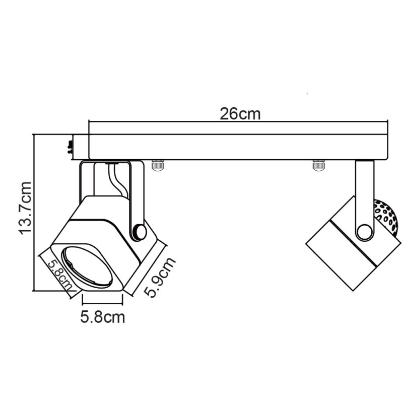 Спот Arte Lamp Lente A1314PL-2BK, черный