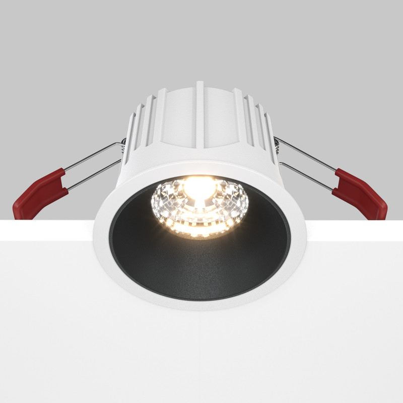 Светильник 9 см, 15W, 3000K, Maytoni Downlight Alfa LED DL043-01-15W3K-RD-WB, белый-черный