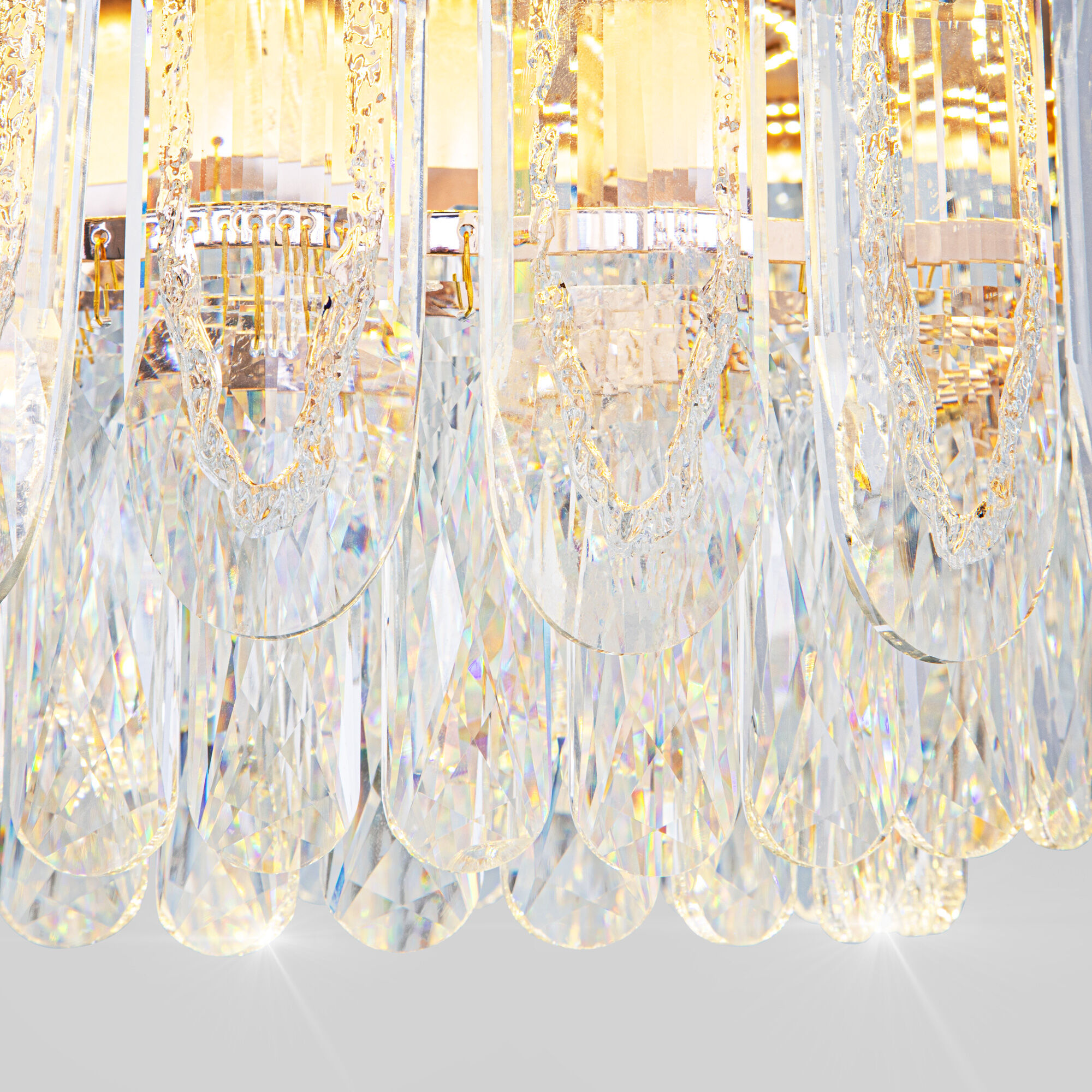 Подвесной светильник с хрусталем 90*36* см, *LED, 43W, 3000;4000;6000 Bogate's Chaleur 423/1, золото