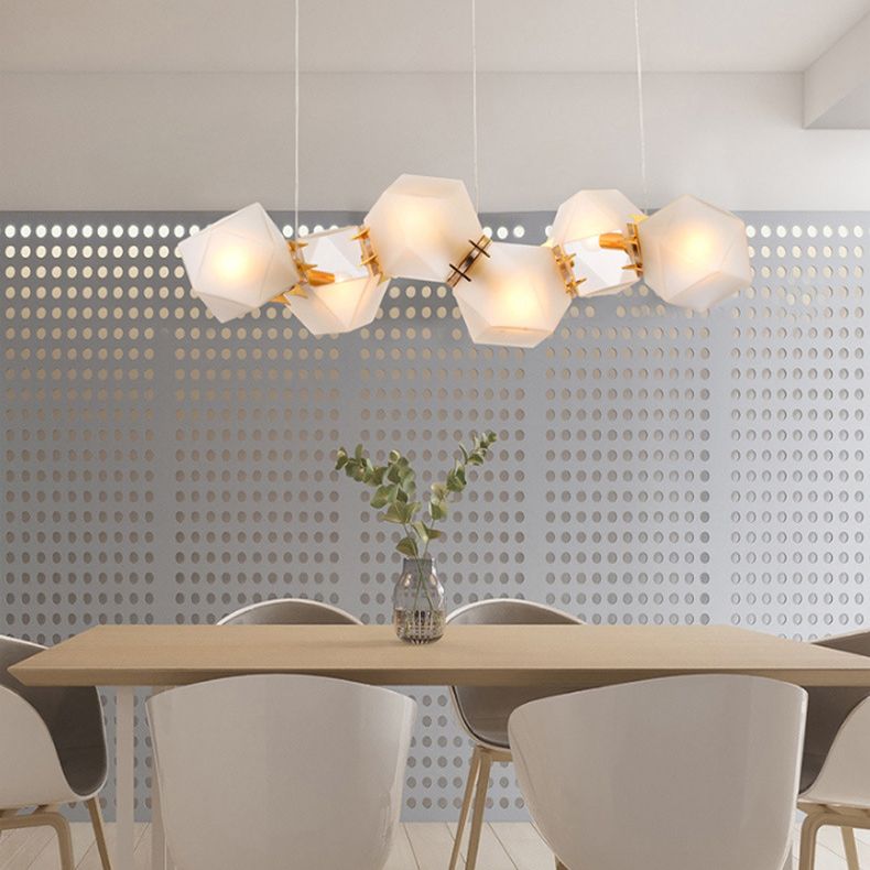 Подвесной светильник Gabriel Scott Welles Glass L2 40*40*35 см, 2*G9*40W, ImperiumLoft 40.2275-0, Золотистый