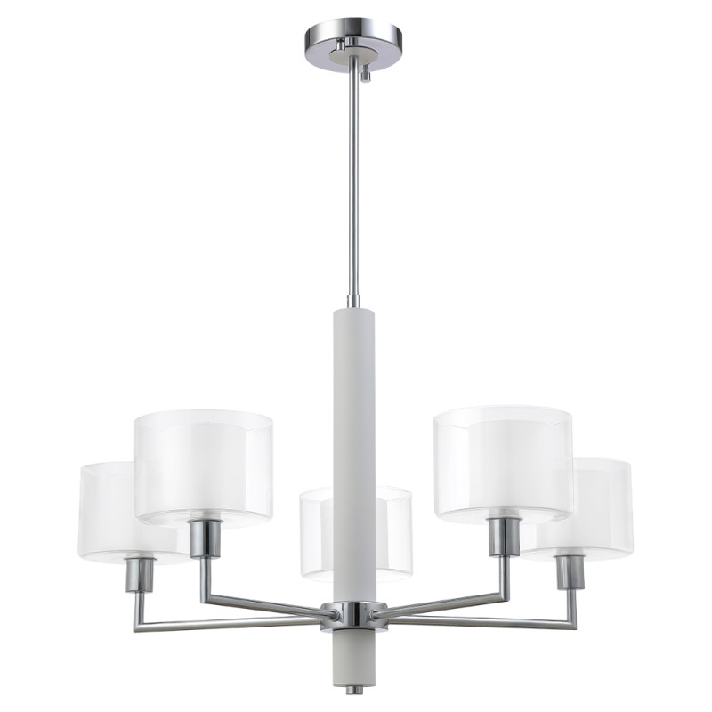 Люстра 69 см Crystal Lux MAESTRO SP-PL5 CHROME Хром/черный