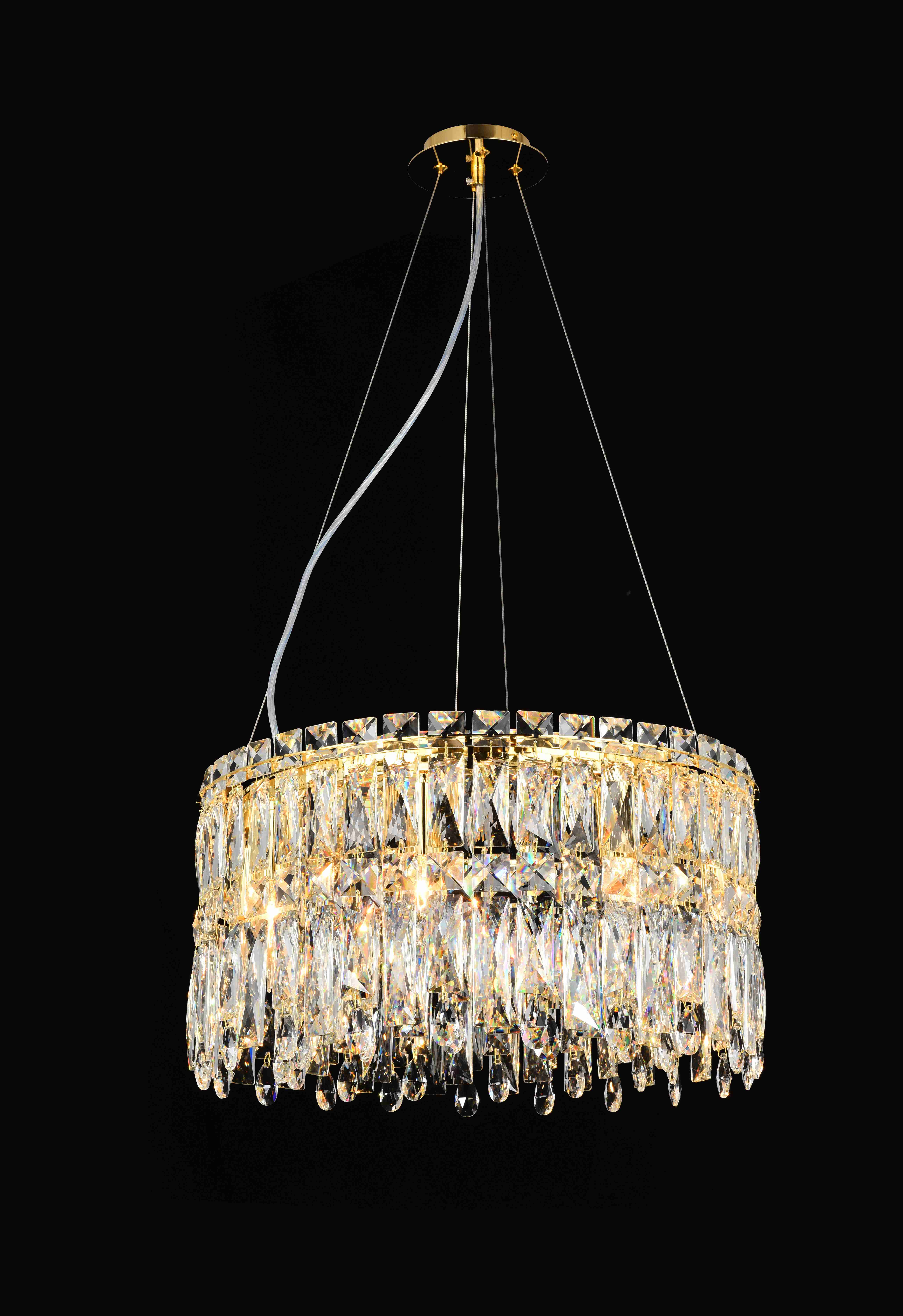 Люстра 500*260, 8*E14, 40W NewRgy Cristallo F50-ф500*H260 H GOLD, H GOLD