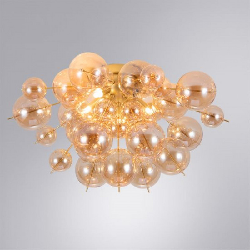 Светильник потолочный 60*33 см, 5*G9 золотистый Arte Lamp Molecule A8313PL-5GO