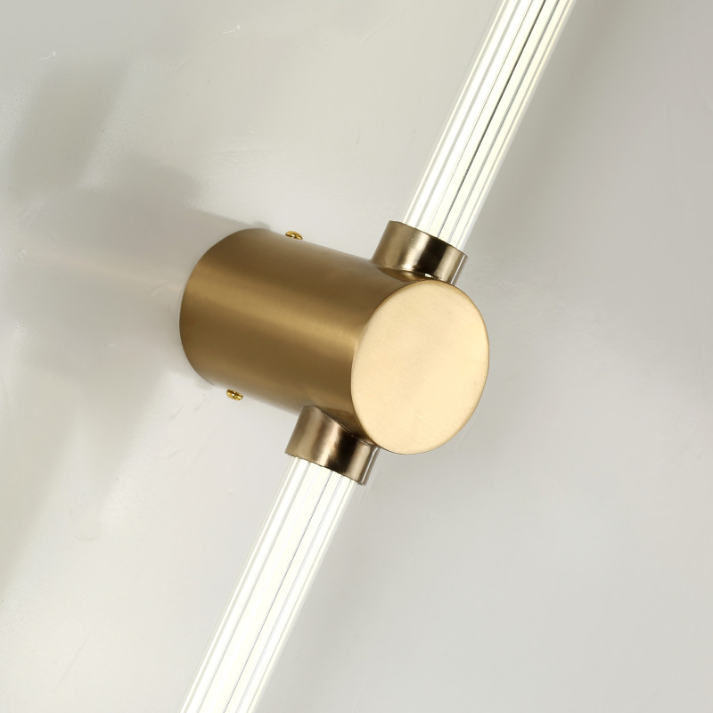Бра Favourite Lignum 3057-2W, D100*W60*H800, золота, белый плафон цилиндрической формы из акрила