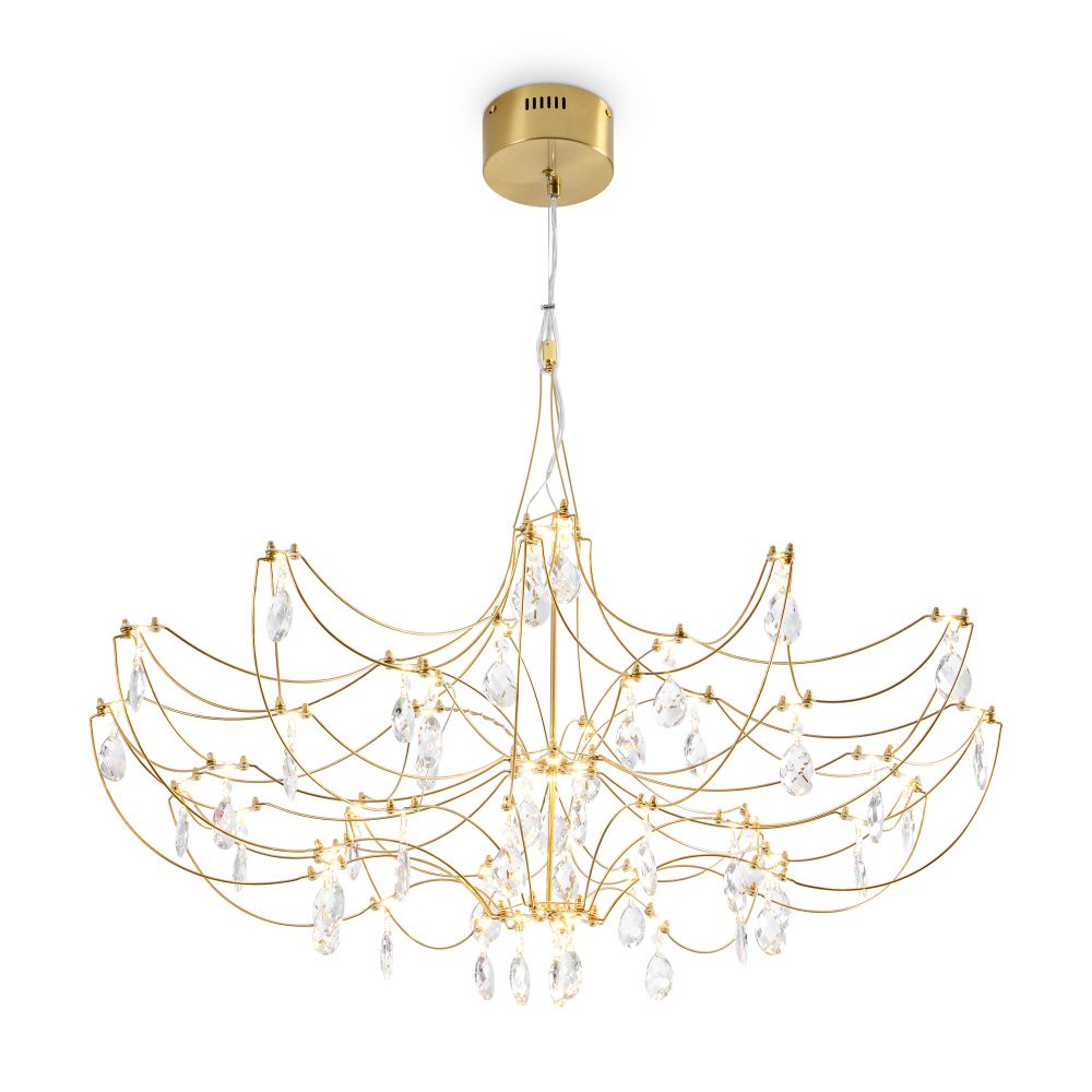 Подвесной светильник *90*90-150 см, *LED*25W, Freya Amela FR6138PL-L30BS, Латунь