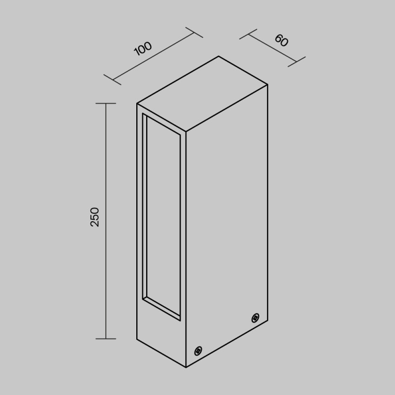 Светодиодный светильник 25 см, 6W, 3000K, Maytoni Hof O422FL-L6GF, графит