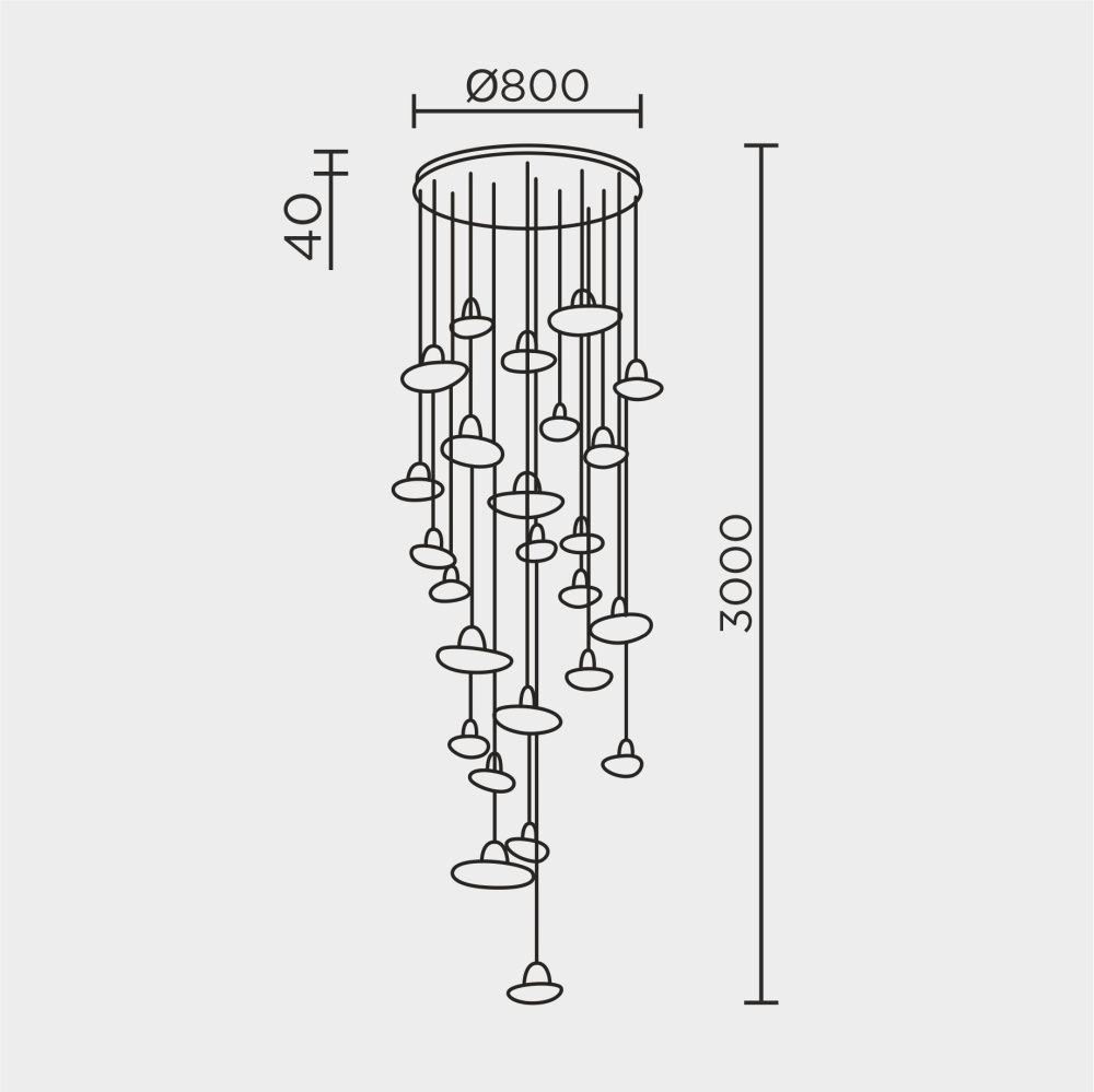 Подвесной светильник MODESTYLE MS.2326.25 BK
