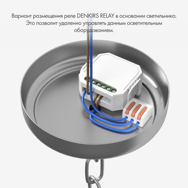 Wi-Fi реле Denkirs RL1002-SM белый