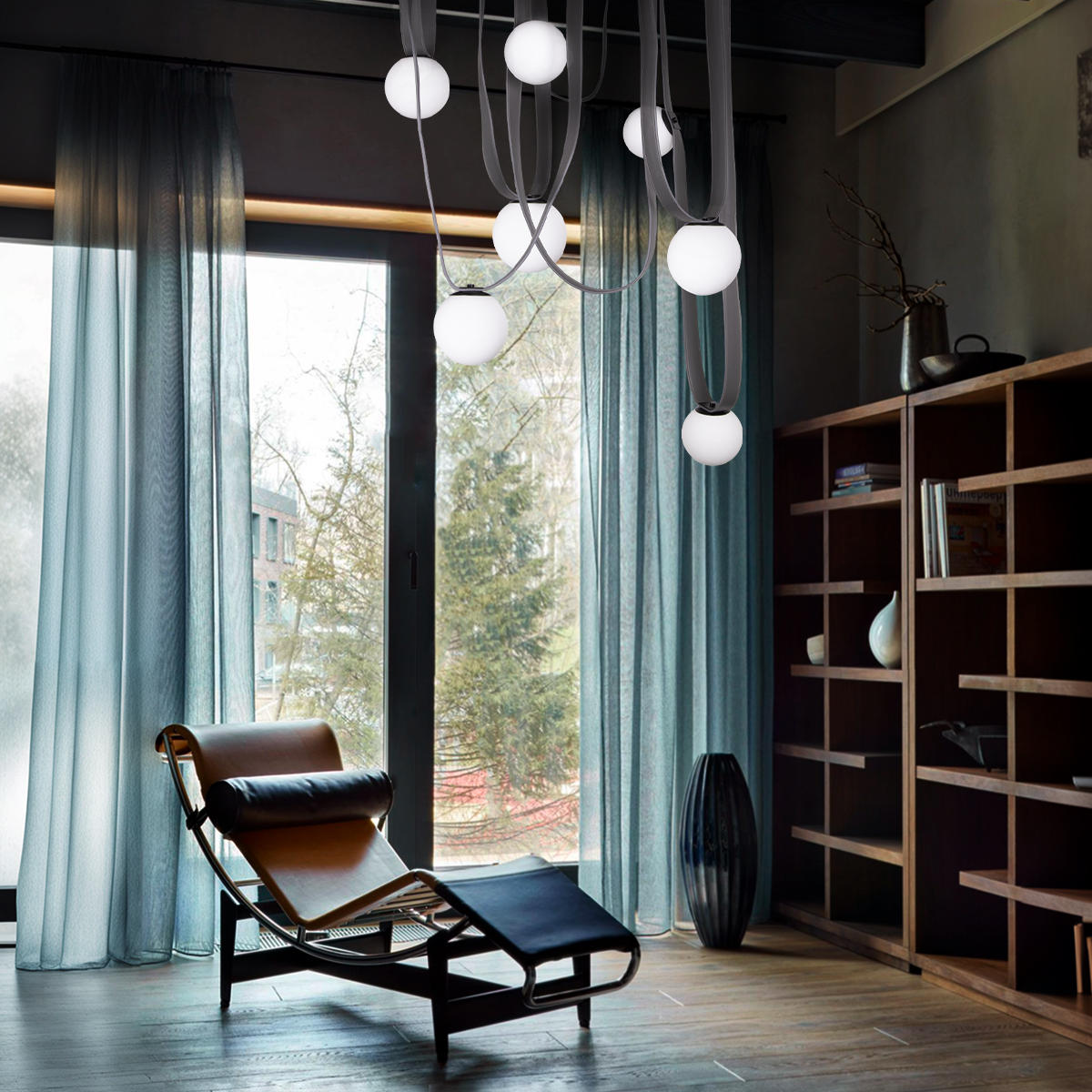 Подвесной светильник 60*120 см, 3*G9*40W LOFT IT Picot 10240/3 серый
