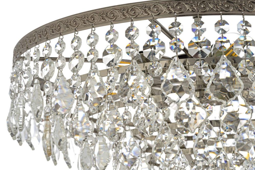 Люстра потолочная *46*25 см, 6*E27*60W, Arti Lampadari Castellana Nickel Castellana E 1.3.46.602 N, Матовый никель