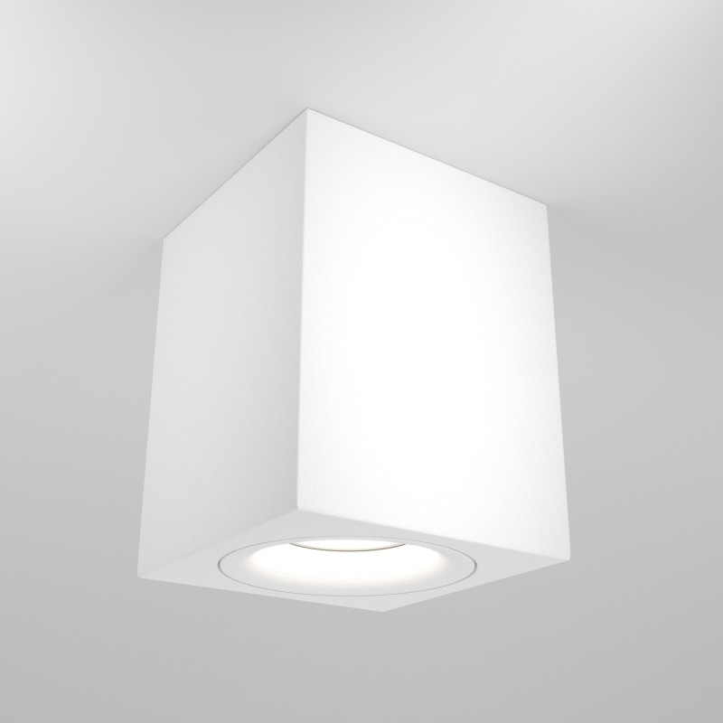 Светильник 9*9 см, GU10 50W, Maytoni Alfa C013CL-01W, белый