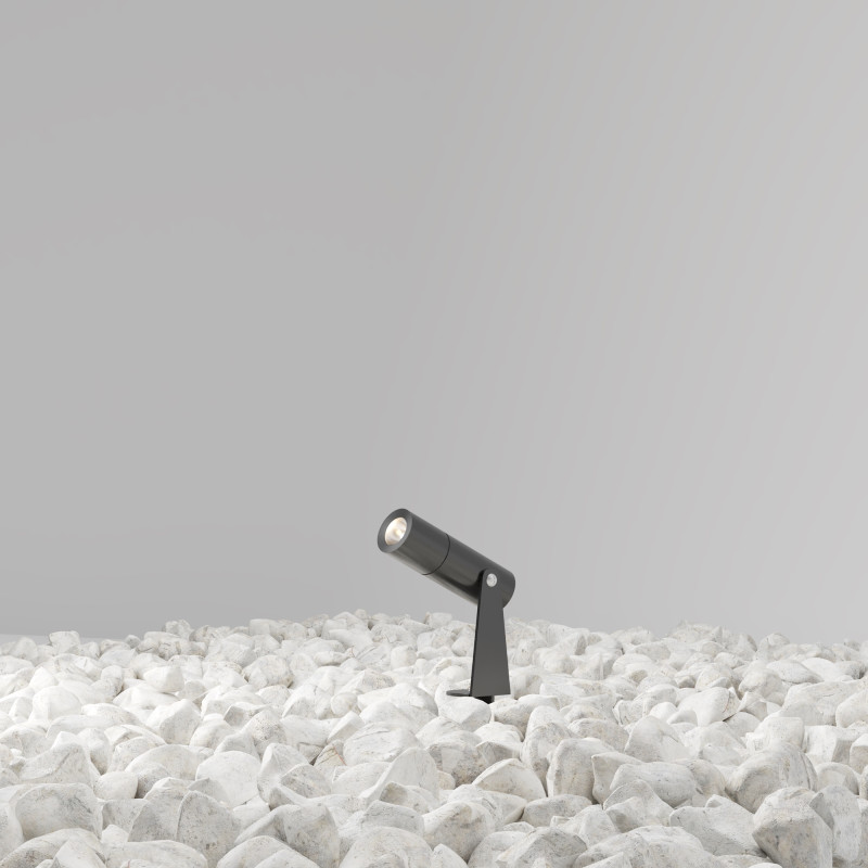 Ландшафтный светильник  2,6*0*8*7,3 см, LED 2W, 3000К, Графит Maytoni Bern O050FL-L2GF3K