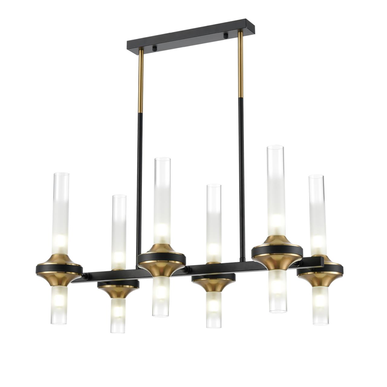 Люстра потолочная 35*60*66 см, 12*G9 Lumion Tamaresa 8112/12 черный, титаниум